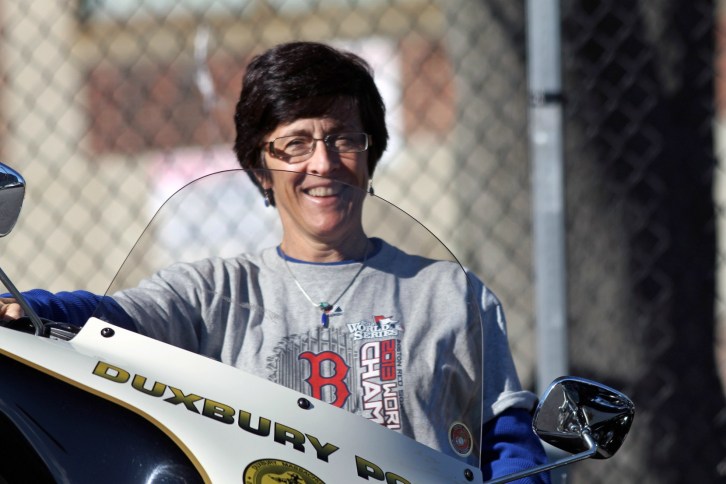 Susan on Duty, Red Sox Rolling Parade, November 2, 2013