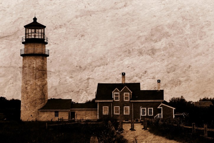 Cape Cod Highland Light, Truro, Massachusetts (Sepia with Texture)
