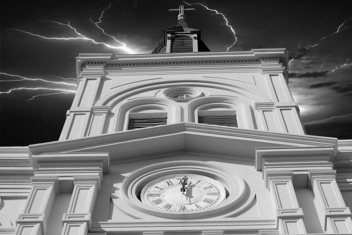 Storm Over St. Louis Cathedral, Jackson Square, New Orleans