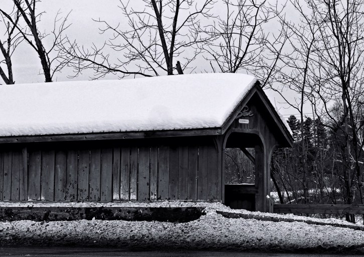 Covered Bridge-Stowe VT 4-1-Blue-Gold II